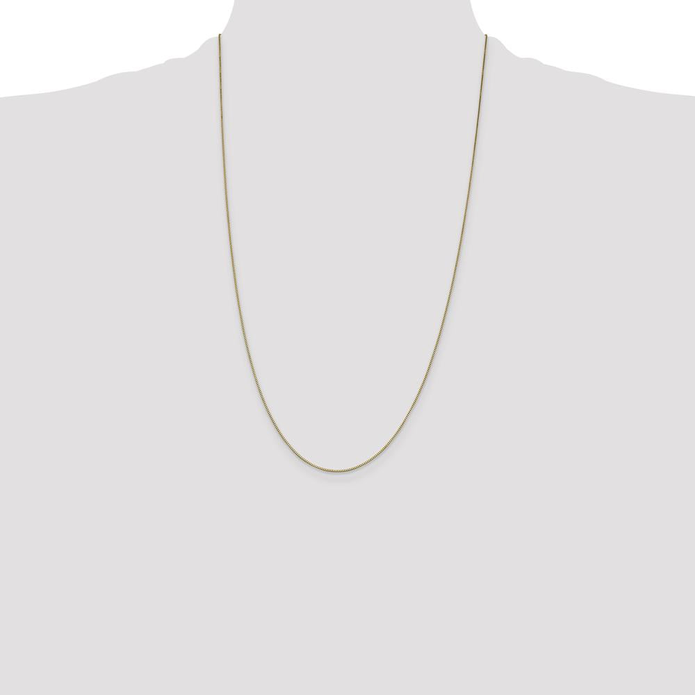 14K Yellow Gold 26" Box Chain Necklace with Lobster Clasp by Oro Pregiato
