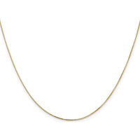 14K Yellow Gold 26" Box Chain Necklace with Lobster Clasp by Oro Pregiato