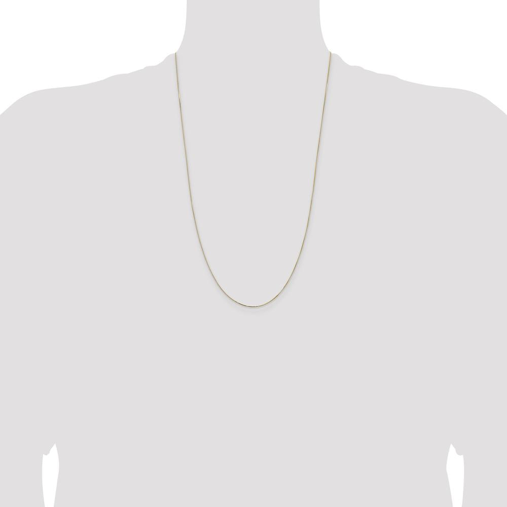 14K Yellow Gold 26" Box Chain Necklace with Lobster Clasp by Oro Pregiato