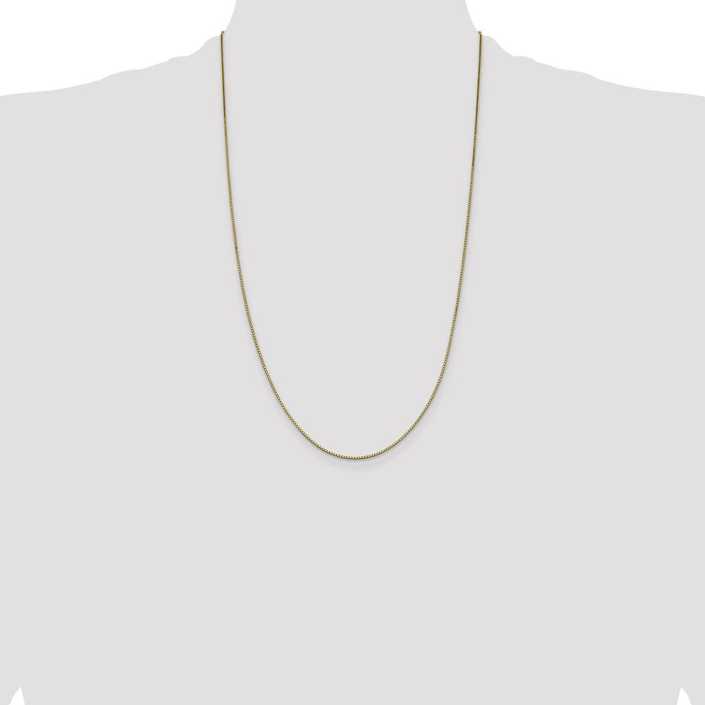 14K Yellow Gold 26" Box Chain Necklace with Polished Finish by Oro Pregiato