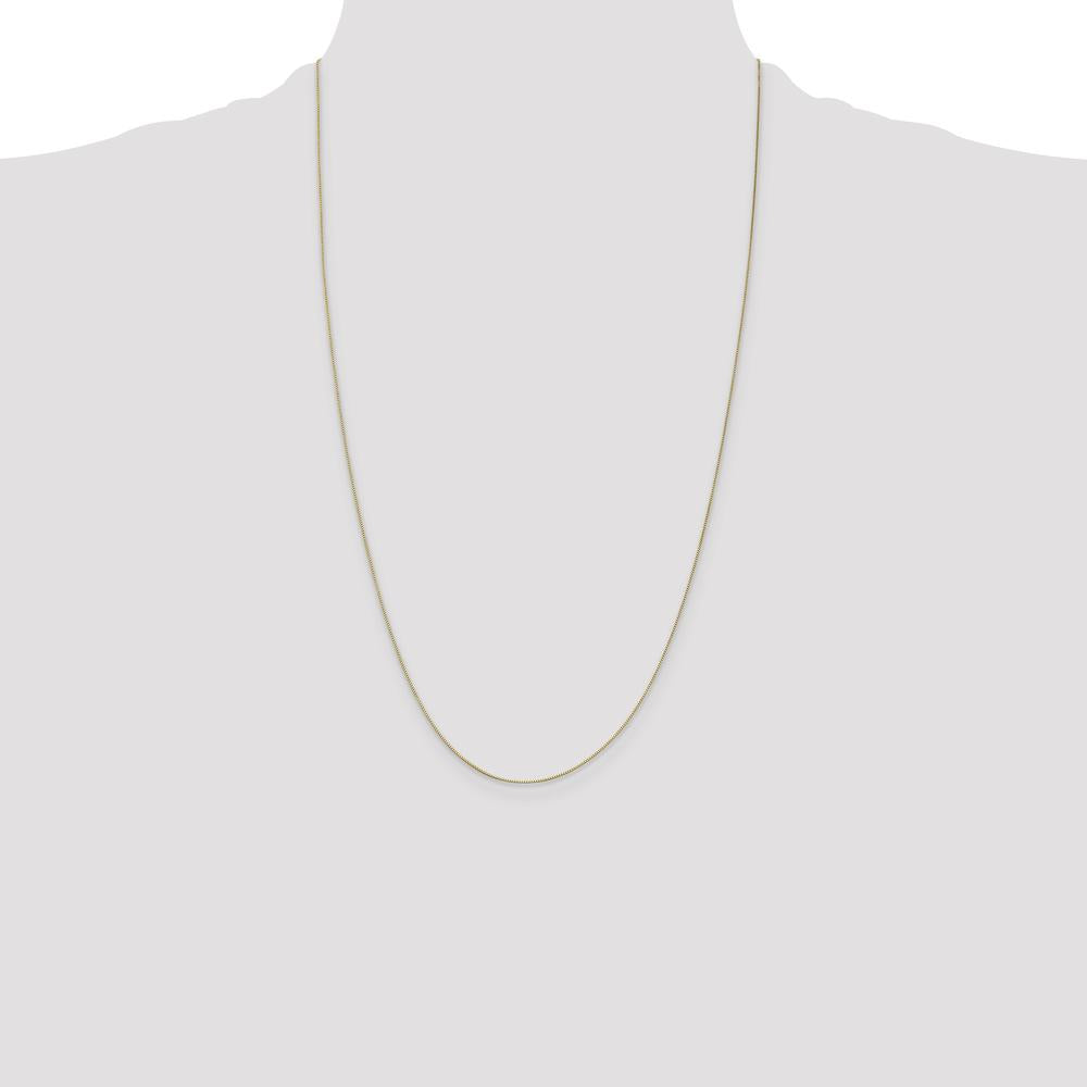 14K Yellow Gold 26" Box Chain Necklace with Spring Ring Clasp by Oro Pregiato