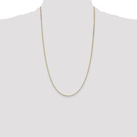 14K Yellow Gold 26" Box Chain with Lobster Clasp - 1.1mm Width by Oro Pregiato