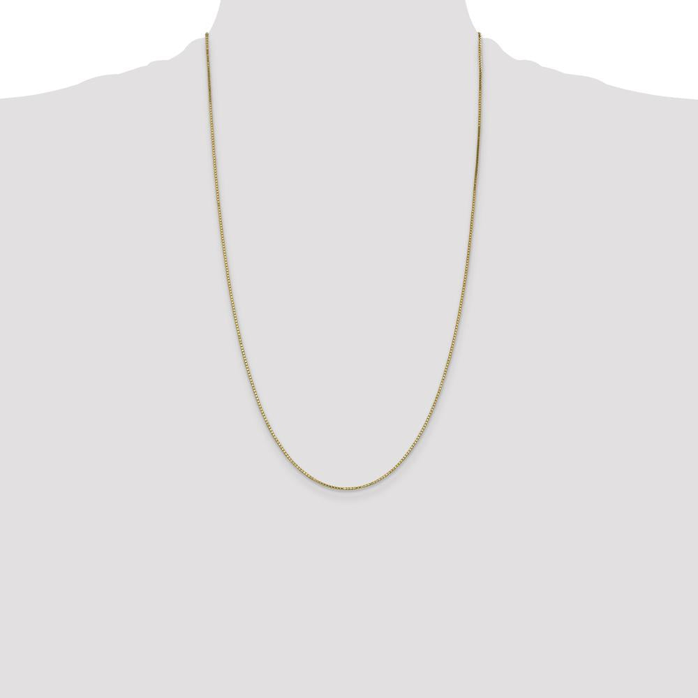 14K Yellow Gold 26" Box Chain with Lobster Clasp - 1.1mm Width by Oro Pregiato