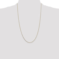 14K Yellow Gold 26" Box Chain with Spring Ring Clasp - 0.7mm Width by Oro Pregiato