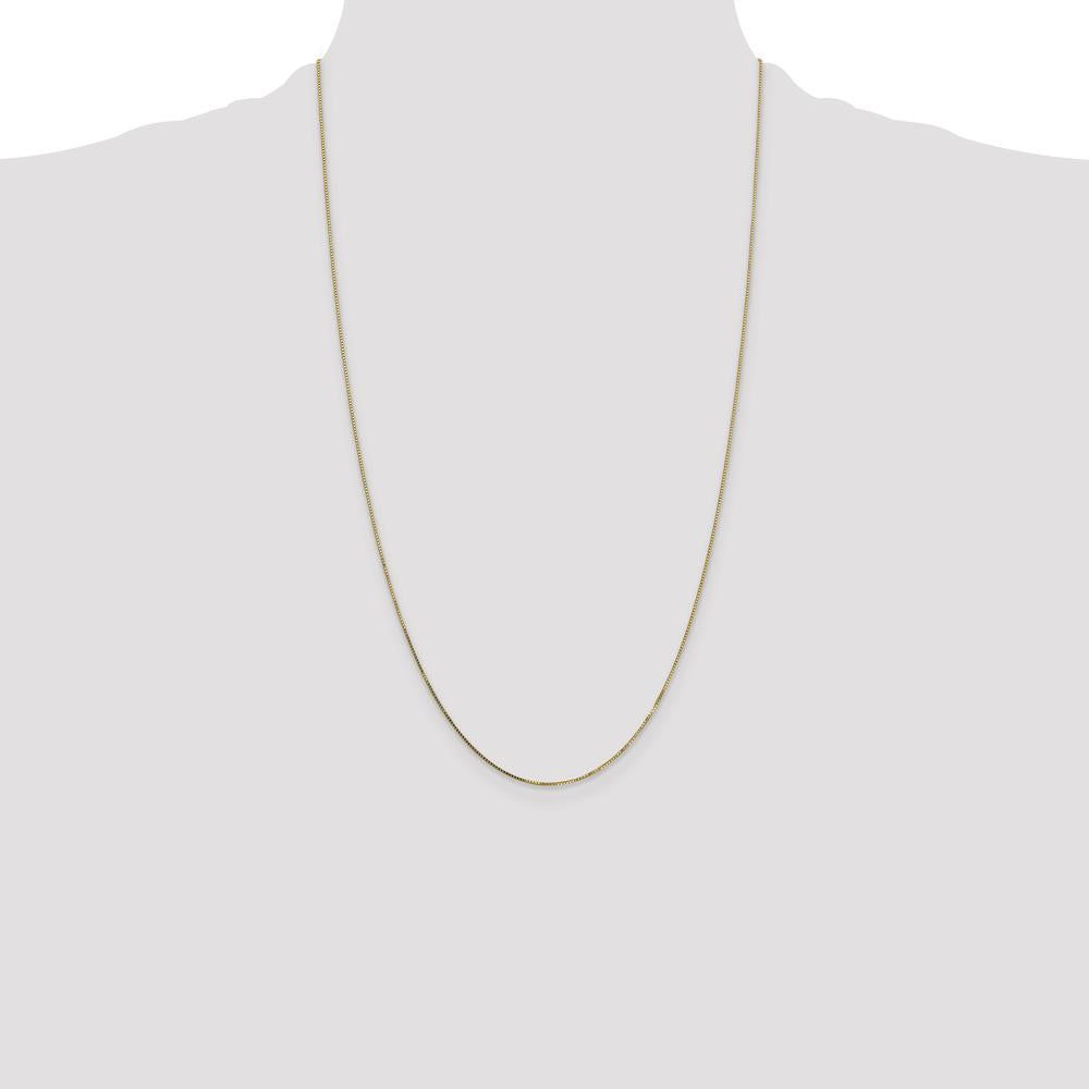 14K Yellow Gold 26" Box Chain with Spring Ring Clasp - 0.7mm Width by Oro Pregiato