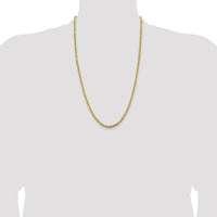 14K Yellow Gold 26" Byzantine Chain Necklace - 3.25mm Width by Oro Pregiato