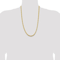14K Yellow Gold 26" Byzantine Chain Necklace - 4mm Width by Oro Pregiato