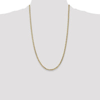 14K Yellow Gold 26" Concave Anchor Chain with Lobster Clasp - 3mm Width by Oro Pregiato