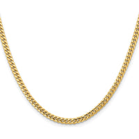 14K Yellow Gold 26" Cuban Link Chain with Lobster Clasp - 3.5mm Width by Oro Pregiato