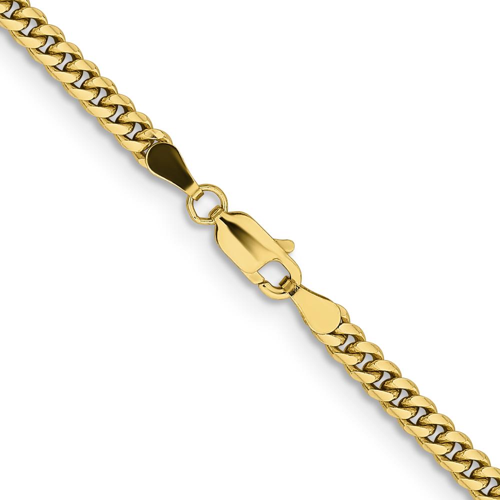 14K Yellow Gold 26" Cuban Link Chain with Lobster Clasp - 3.5mm Width by Oro Pregiato
