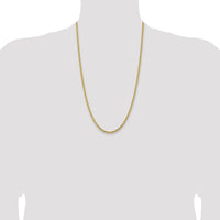 14K Yellow Gold 26" Cuban Link Chain with Lobster Clasp - 3.5mm Width by Oro Pregiato