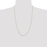 14K Yellow Gold 26" Diamond-Cut Cable Chain Necklace - 0.8mm Width by Oro Pregiato
