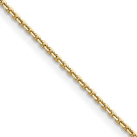 14K Yellow Gold 26" Diamond-Cut Cable Chain Necklace by Oro Pregiato