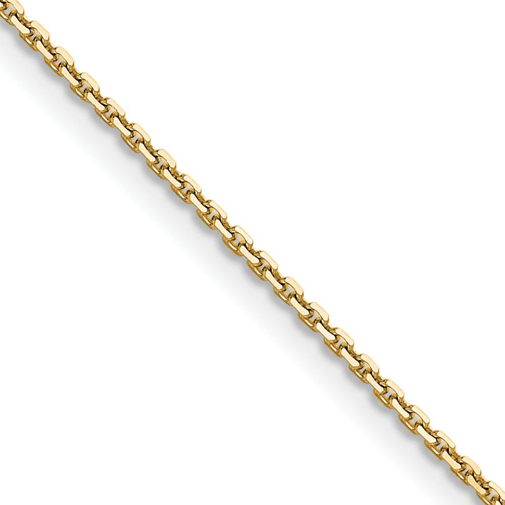 14K Yellow Gold 26" Diamond-Cut Cable Chain Necklace by Oro Pregiato