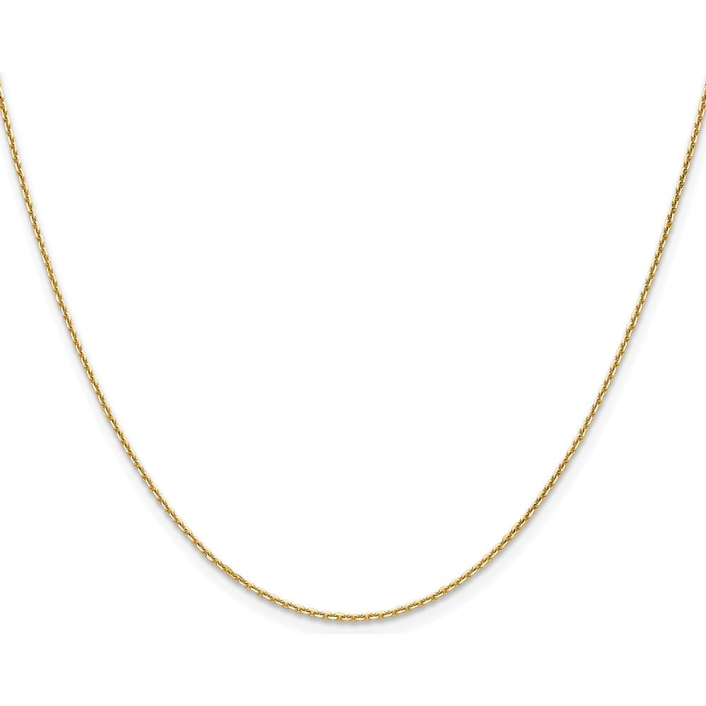 14K Yellow Gold 26" Diamond-Cut Cable Chain Necklace by Oro Pregiato