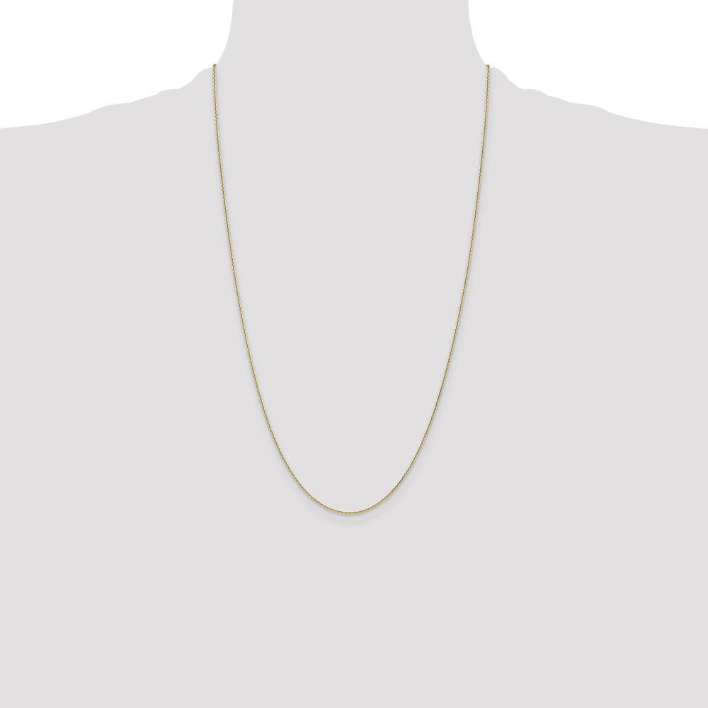 14K Yellow Gold 26" Diamond-Cut Cable Chain Necklace by Oro Pregiato