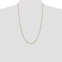 14K Yellow Gold 26" Diamond-Cut Cable Link Necklace with Lobster Clasp by Oro Pregiato
