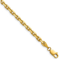 14K Yellow Gold 26" Diamond-Cut French Link Chain - 3.90mm Width by Oro Pregiato