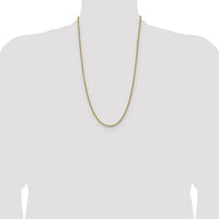 14K Yellow Gold 26" Diamond-Cut French Link Chain - 3.90mm Width by Oro Pregiato