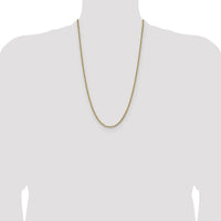 14K Yellow Gold 26" Diamond-Cut French Link Chain Necklace by Oro Pregiato