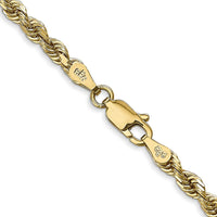 14K Yellow Gold 26" Diamond-Cut Quadruple Rope Chain - 3.35mm Width by Oro Pregiato