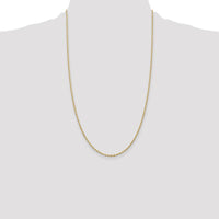 14K Yellow Gold 26" Diamond-Cut Rope Chain - 1.85mm Width by Oro Pregiato