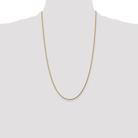 14K Yellow Gold 26" Diamond-Cut Rope Chain Necklace with Lobster Clasp - 1.75mm Solid Handmade Design
