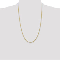 14K Yellow Gold 26" Diamond-Cut Rope Chain Necklace with Lobster Clasp - 2mm Width