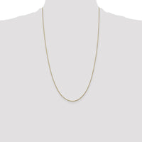 14K Yellow Gold 26" Diamond-Cut Round Open Link Cable Chain with Lobster Clasp by Monteluci Fine Jewelry