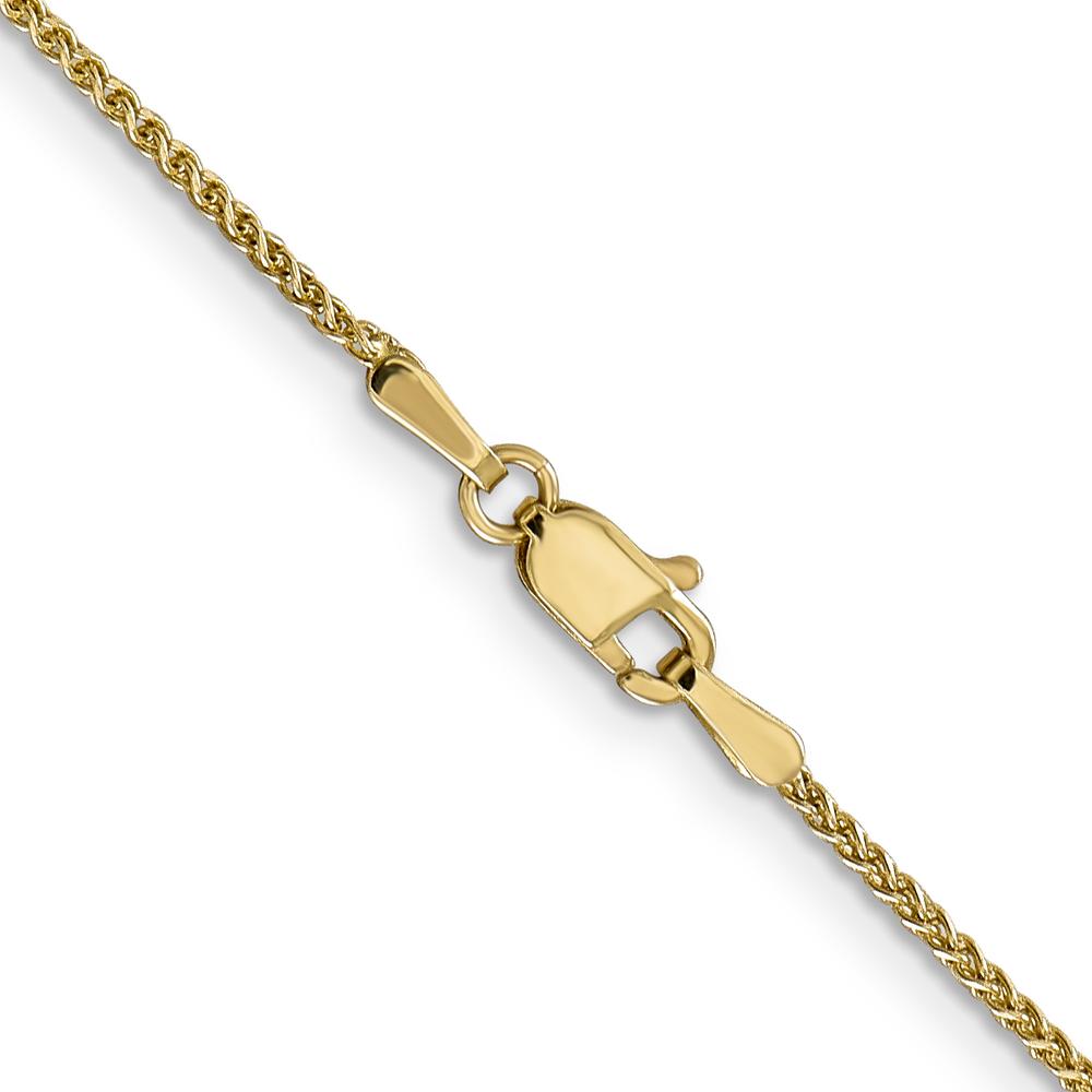 14K Yellow Gold 26" Diamond-Cut Spiga Chain Necklace - 1.25mm Width by Oro Pregiato