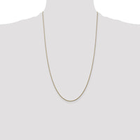 14K Yellow Gold 26" Diamond-Cut Spiga Chain with Lobster Clasp - 1.05mm Width by Oro Pregiato