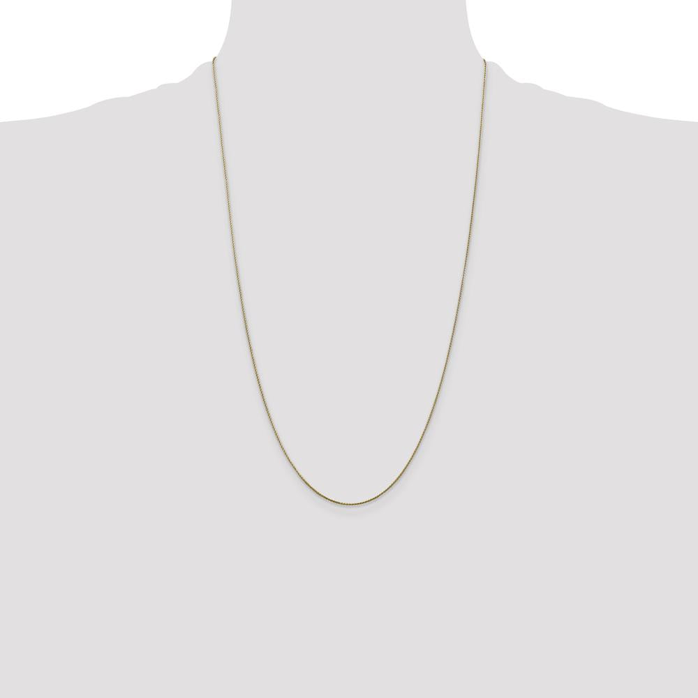 14K Yellow Gold 26" Diamond-Cut Spiga Chain with Lobster Clasp by Oro Pregiato
