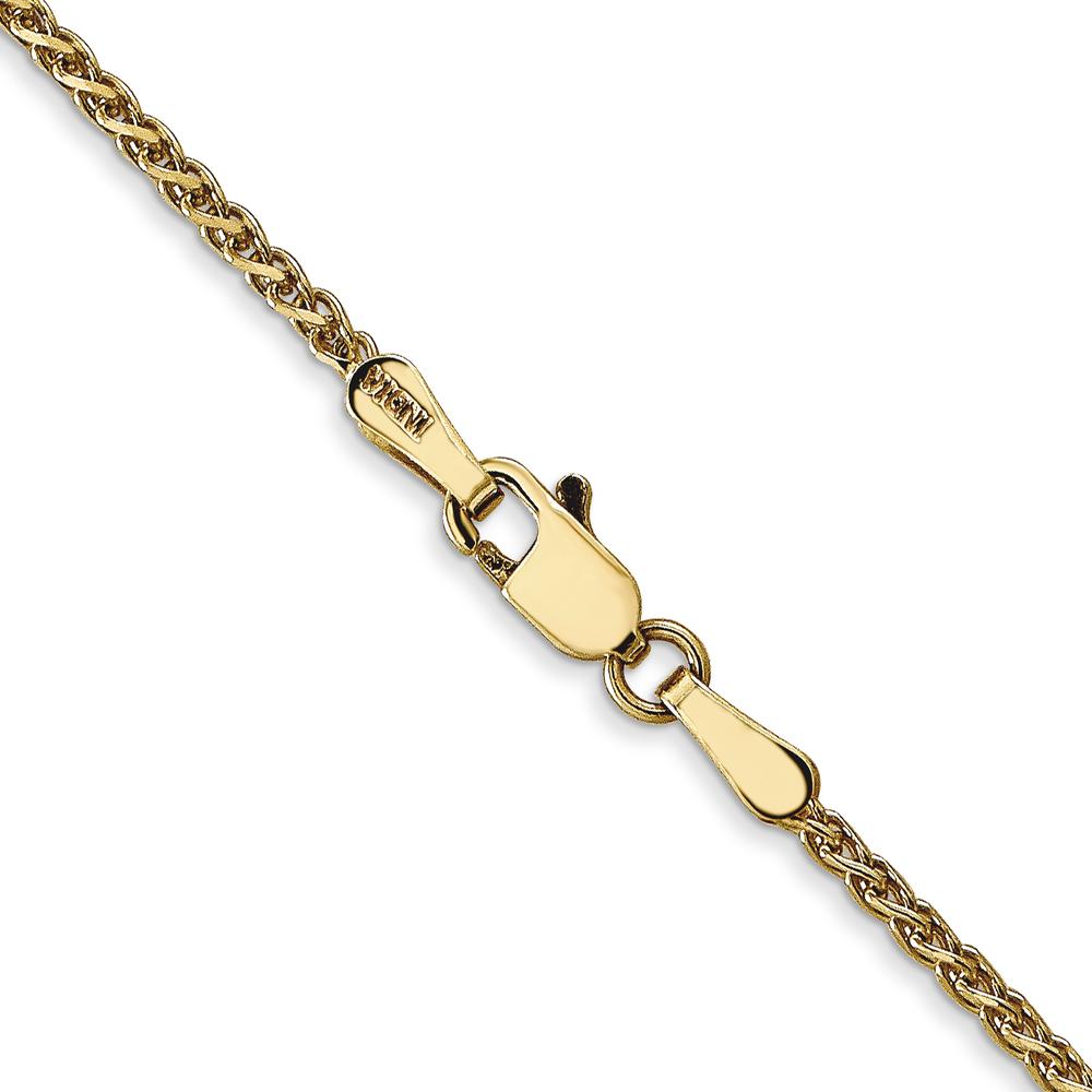 14K Yellow Gold 26" Diamond-Cut Spiga Chain with Lobster Clasp by Oro Pregiato