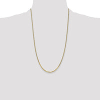14K Yellow Gold 26" Flat Beveled Curb Chain with Lobster Clasp - 2.2mm Width by Oro Pregiato