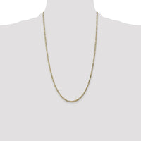 14K Yellow Gold 26" Flat Figaro Chain Necklace - 2.75mm Width by Oro Pregiato