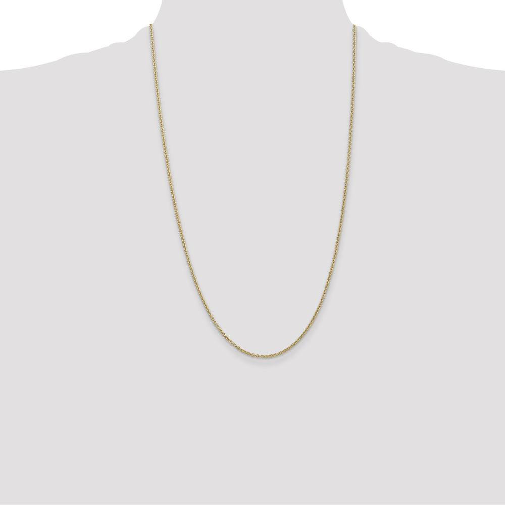 14K Yellow Gold 26" Forzantine Cable Chain - 1.8mm Width by Oro Pregiato