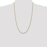 14K Yellow Gold 26" Forzantine Cable Chain Necklace - 2.2mm Width with Lobster Clasp by Oro Pregiato