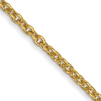 14K Yellow Gold 26" Forzantine Cable Chain with Lobster Clasp - 1.4mm Width by Oro Pregiato
