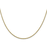 14K Yellow Gold 26" Forzantine Cable Chain with Lobster Clasp - 1.4mm Width by Oro Pregiato