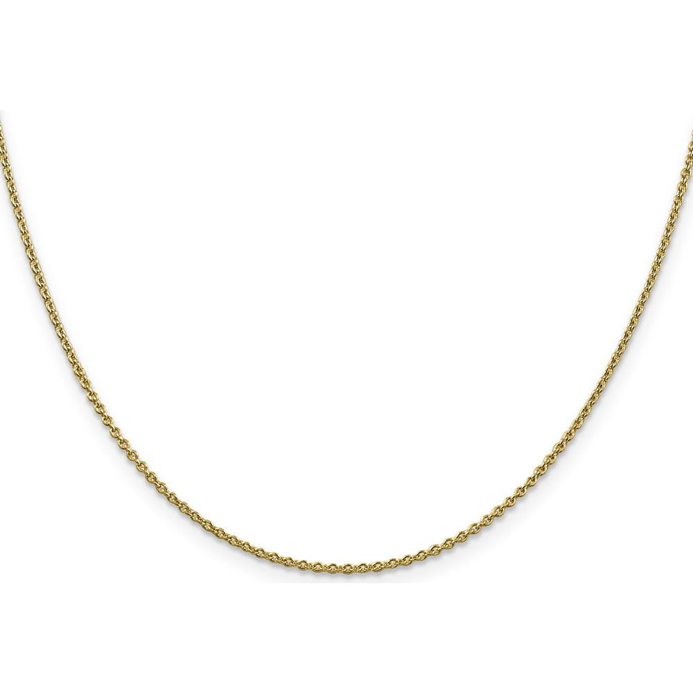 14K Yellow Gold 26" Forzantine Cable Chain with Lobster Clasp - 1.4mm Width by Oro Pregiato