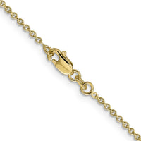 14K Yellow Gold 26" Forzantine Cable Chain with Lobster Clasp - 1.4mm Width by Oro Pregiato