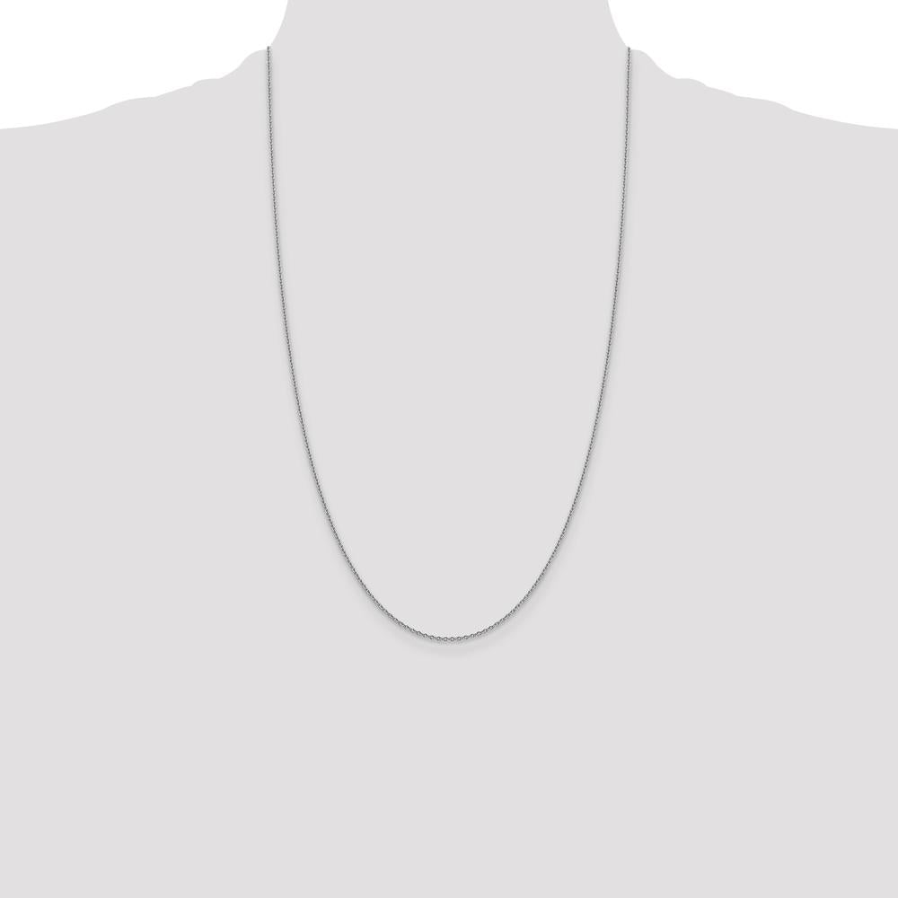 14K Yellow Gold 26" Forzantine Cable Chain with Lobster Clasp - 1.4mm Width by Oro Pregiato