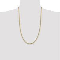 14K Yellow Gold 26" Franco Chain Necklace - 2.3mm Width by Oro Pregiato