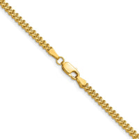 14K Yellow Gold 26" Franco Chain Necklace - 2mm Width with Lobster Clasp by Oro Pregiato