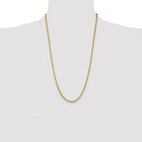 14K Yellow Gold 26" Franco Chain Necklace with Fancy Lobster Clasp by Oro Pregiato