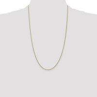 14K Yellow Gold 26" Heavy Baby Rope Chain with Lobster Clasp - 1.3mm Width by Oro Pregiato