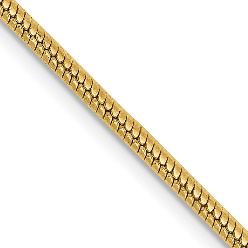 14K Yellow Gold 26-Inch 1.85mm Polished Snake Chain with Lobster Clasp by 0
