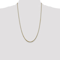 14K Yellow Gold 26-Inch Box Chain Necklace with Lobster Clasp - 2.5mm Width by Oro Pregiato