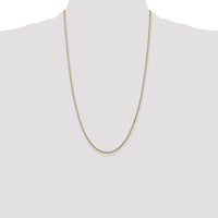 14K Yellow Gold 26-Inch Box Chain Necklace with Lobster Clasp by Oro Pregiato