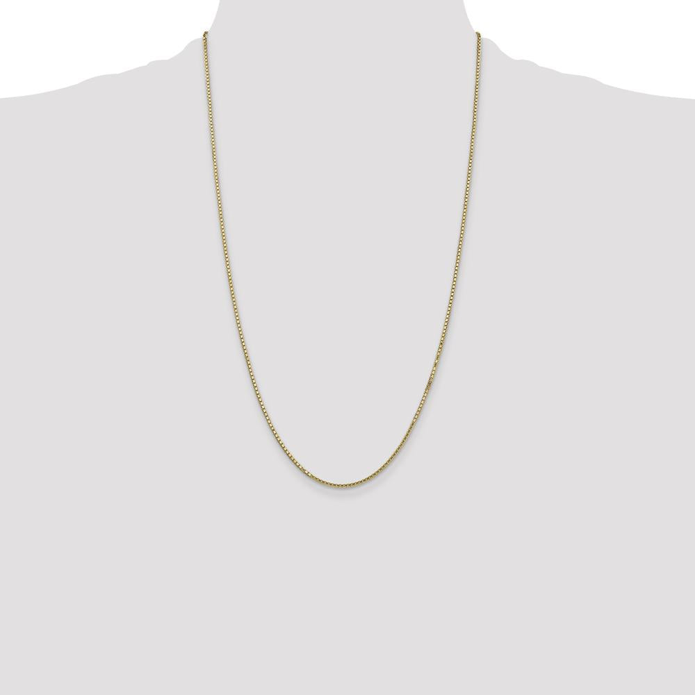 14K Yellow Gold 26-Inch Box Chain Necklace with Lobster Clasp by Oro Pregiato